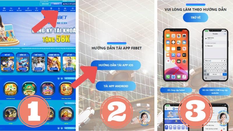 Hướng dẫn tải F8bet cho hệ điều hành iOS 